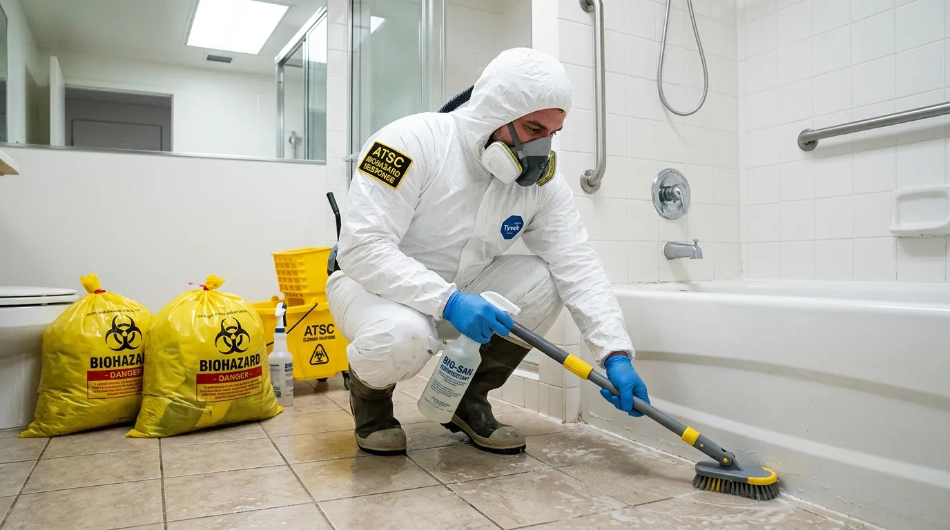 Decontamination equipment deployed for Blood Cleanup in Crowley